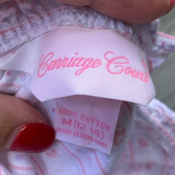 Vintage 80s 90s Flannel Cottagecore Victorian Highneck Floral Nightgown Pajamas - Picture 8 of 10